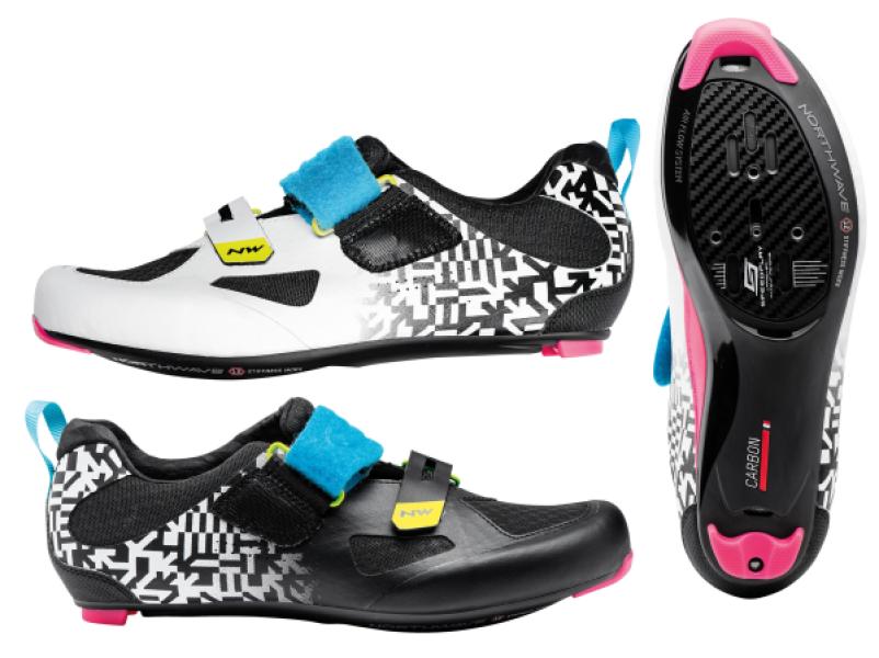 Cipő NORTHWAVE TRIAT. TRIBUTE2 CARBON 46 fehér/fekete/színes — 7