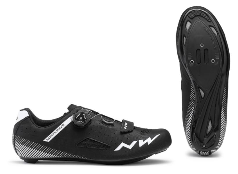 Cipő NORTHWAVE ROAD CORE PLUS WIDE 46 szélesített verzió, fekete