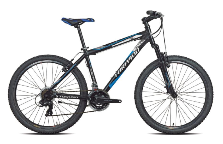 KERÉKPÁR TORPADO T590 STORM  FEKETE-KÉK-SÁRGA  VÁZ: 38cm VAGY  46cm21 SEBESSÉGES ELSŐ TÁRCSAFÉK  (21T)