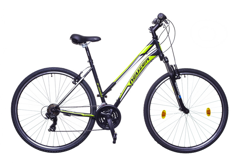 KERÉKPÁR NEUZER X ZERO CROSS 17" NŐI FEKETE-ZÖLD-FEHÉR