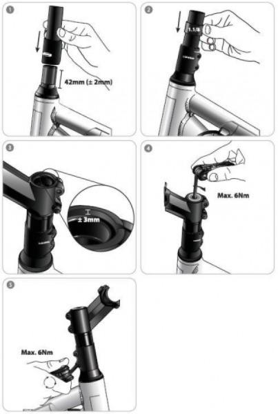 KORMÁNYCSAPÁGY HÉZAGOLÓ 1 1/8" A-HEAD FEKETE — 2