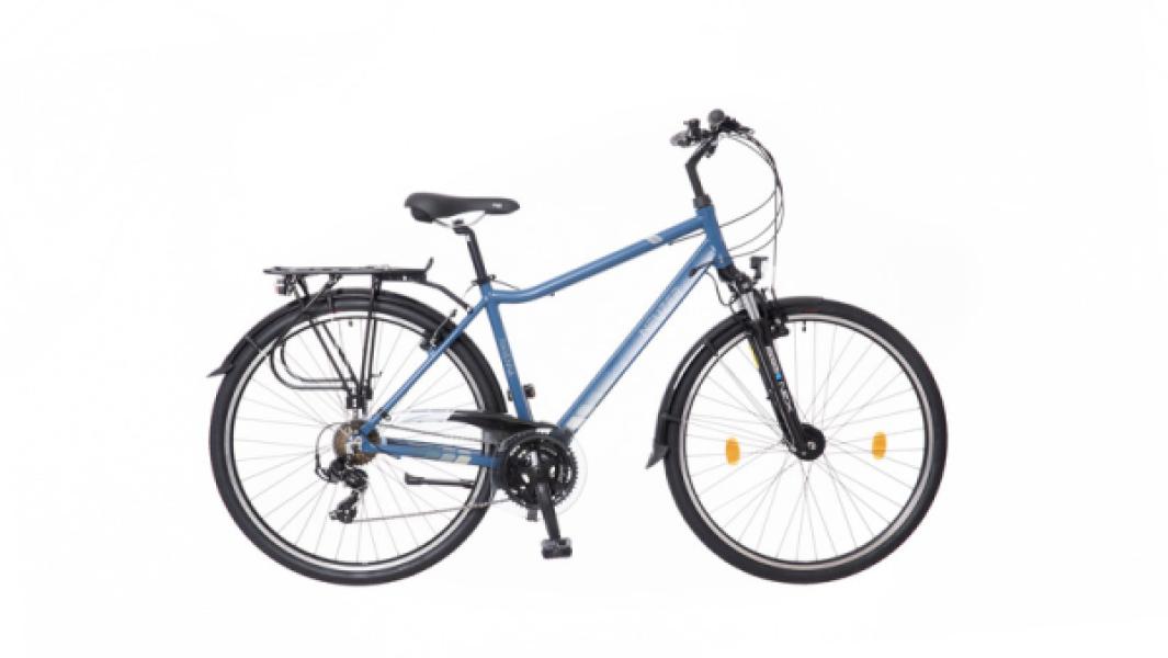 KERÉKPÁR NEUZER RAVENNA 100 FÉRFI MATT KÉK/SZÜRKE 19" TREKKING
