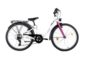 NEUZER CINDY CITY 24"/6 SEBESSÉGES FEHÉR-MAGENTA GYERMEK KERÉKPÁR