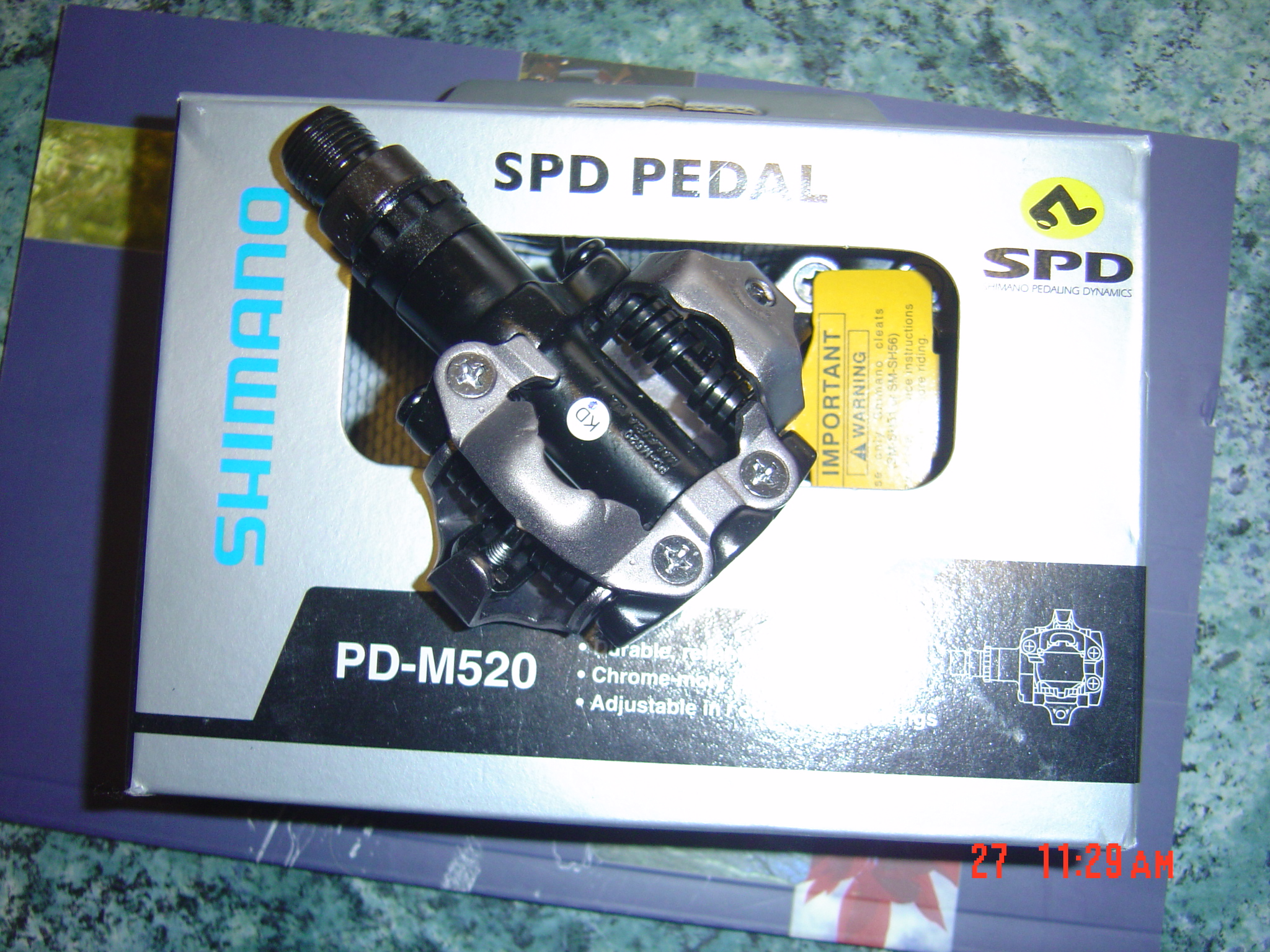 PEDÁL SHIMANO PD-M520 SPD  FEKETE STOPLIVAL
