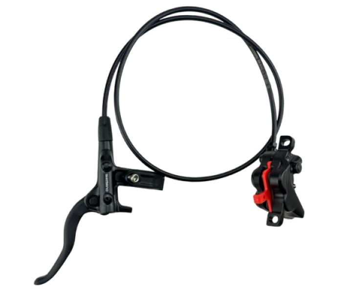 FÉK ELSŐ TÁRCSA SZET SHIMANO DEORE I-SPEC EV RENDSZER  BL-M4100L, BR-MT420F FEKETE 1000 R-FÉKBETÉT 4 DUGATTYÚS