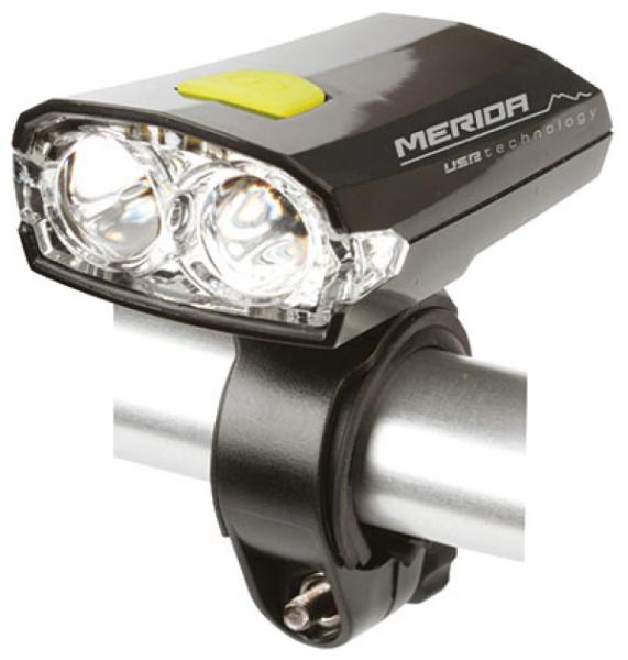 Lámpa MERIDA első, 2 LED, fekete 3 funkció, USB, akku - HL-MD025 — 2