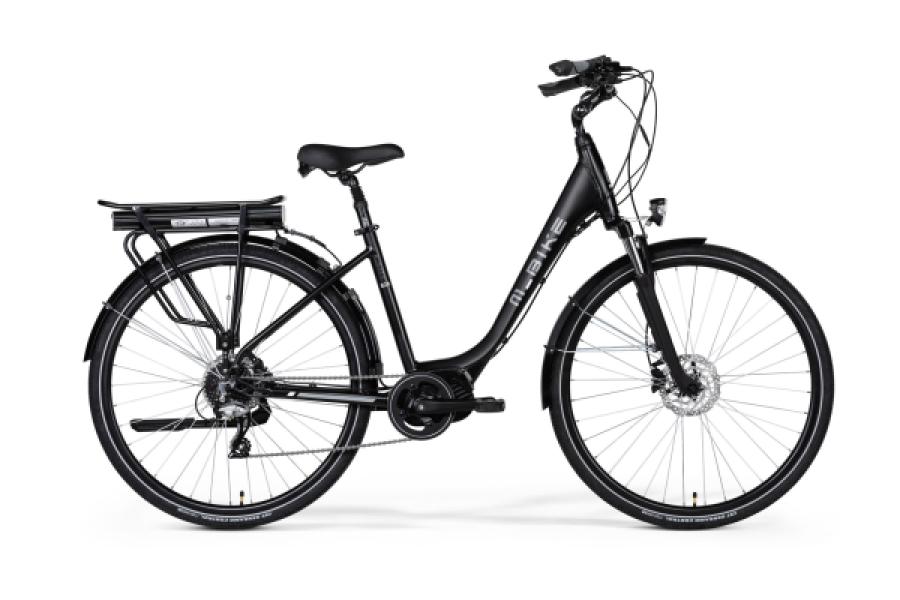 M-BIKE E-CITYLINE 828, SELYEM FEKETE — 2