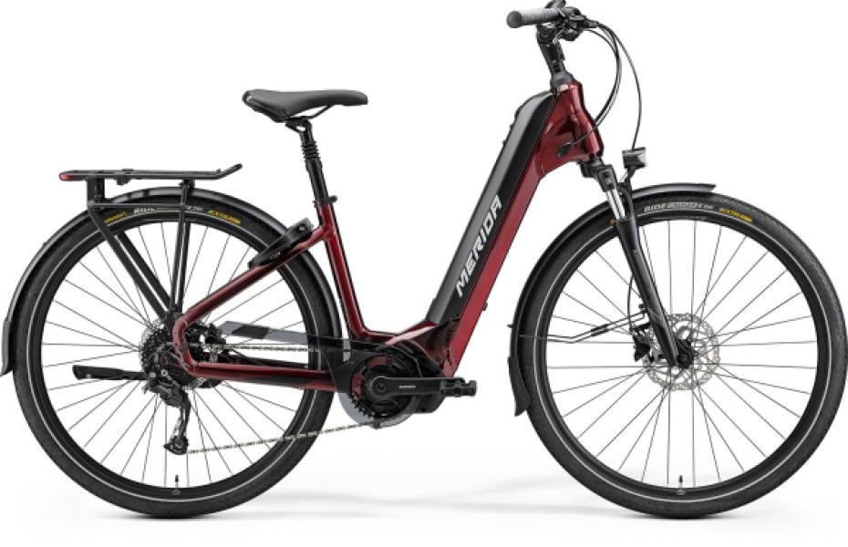 MERIDA 2022 eSPRESSO CITY 400 EQ XS(38) BORDÓ (FEKETE) — 2
