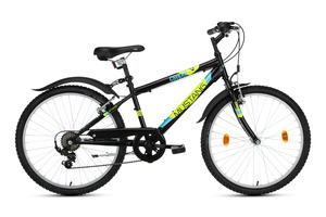 KERÉKPÁR GYERMEK CSEPEL MUSTANG 24" 6 sebességes FEKETE ÚJ MODELL!