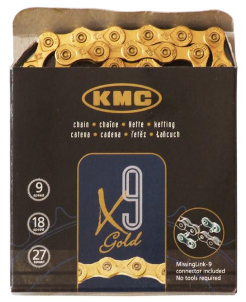 Lánc KMC X9 arany — 2