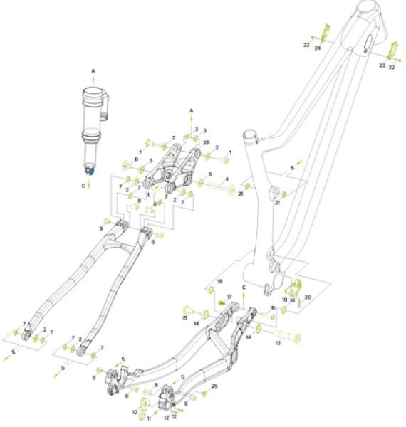 Váz Hardware KIT csavarszet Ninety-Six CF 2021-től