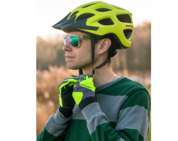 KESZTYŰ GEPIDA MTB HOSSZÚ UJJÚ FEKETE-SÁRGA "L"
