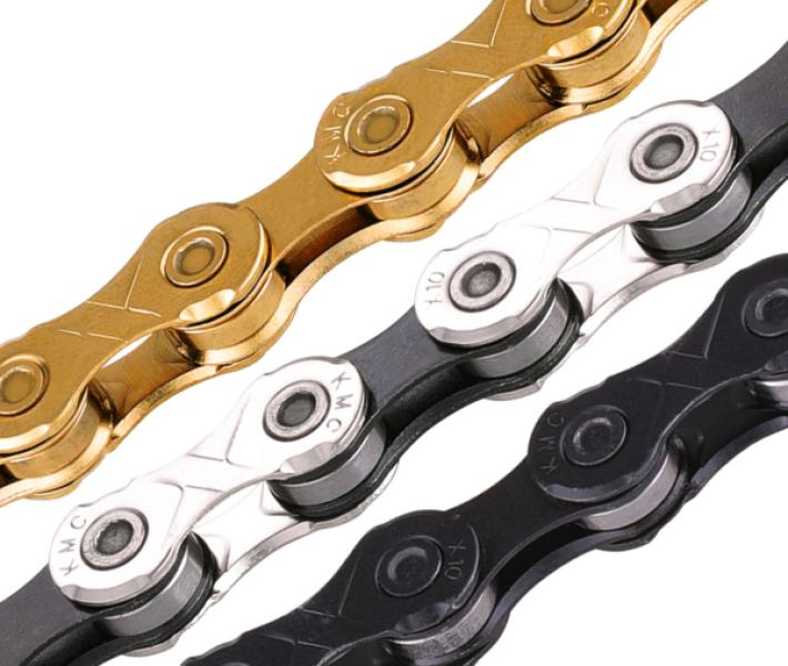 Lánc KMC X10 1/2x1/128 114L ezüst/fekete — 8