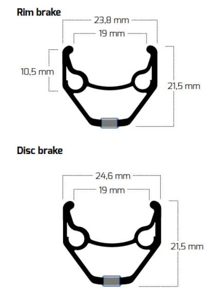 Abroncs RYDE ZAC 26 559 32h fekete szegecselt R-602252 — 8
