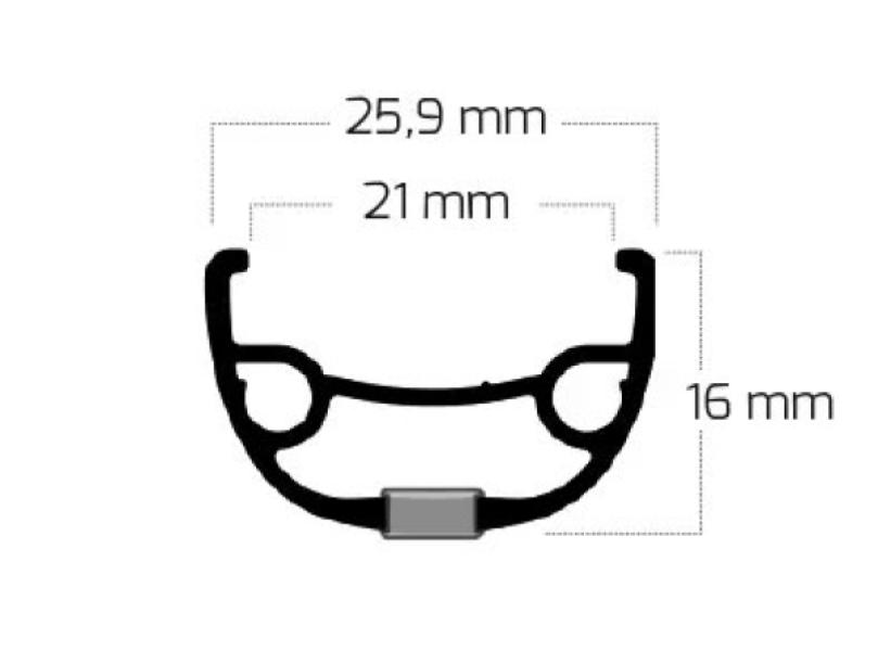 Abroncs RYDE RIVAL21 622 32H fekete, disc szegecselt — 8