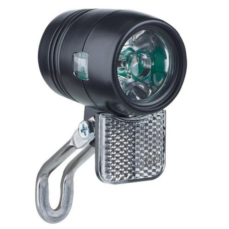 LÁMPA ELSŐ 6 V AGYDINAMÓS+KAPCSOLÓ SPORT ECO 1 LED 20 LUX FEKETE