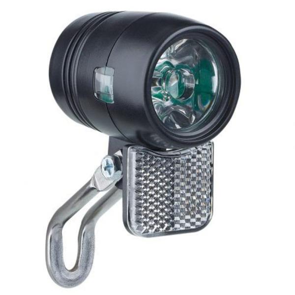 LÁMPA ELSŐ 6 V AGYDINAMÓS+KAPCSOLÓ SPORT ECO 1 LED 20 LUX FEKETE