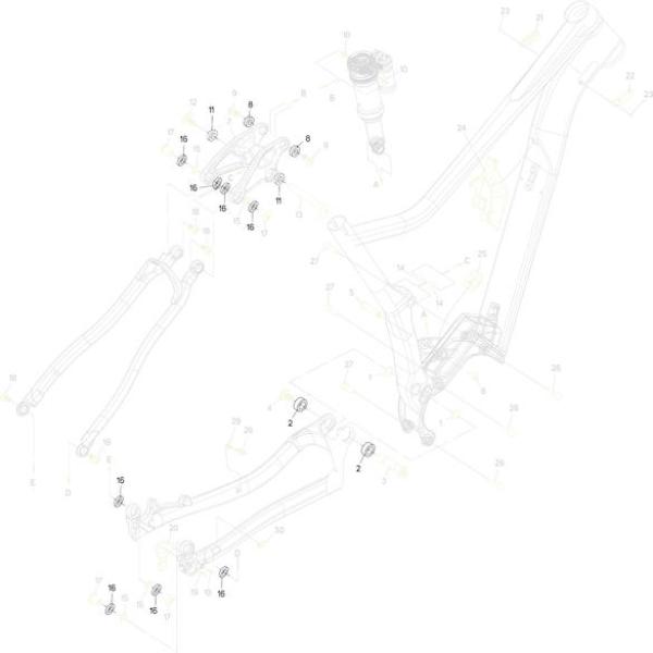Váz Hardware KIT ebike fully 2017-2020 — 4