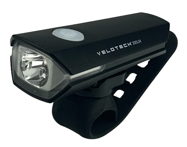 LÁMPA ELSŐ  VELOTECH 200 LUMEN USB