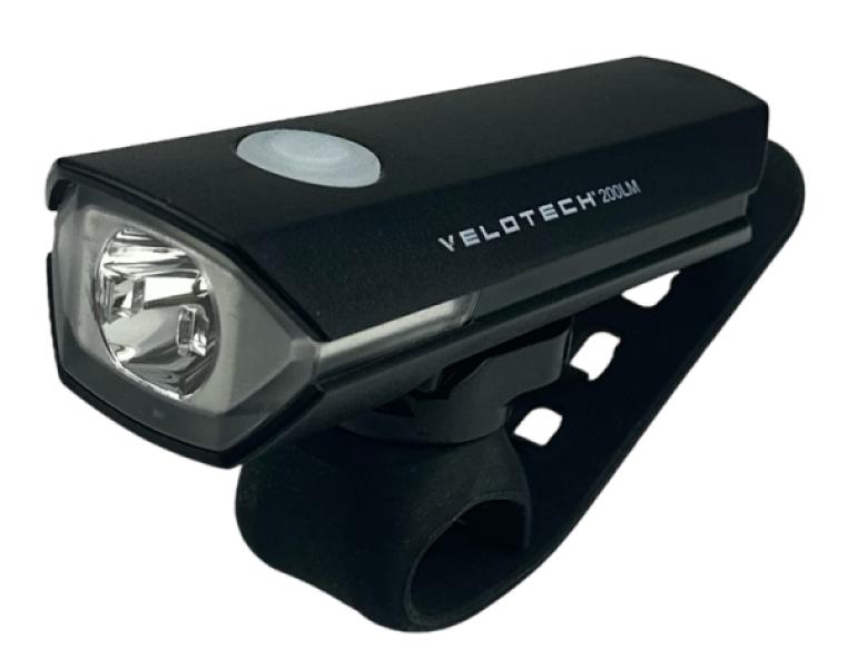LÁMPA ELSŐ  VELOTECH 200 LUMEN USB