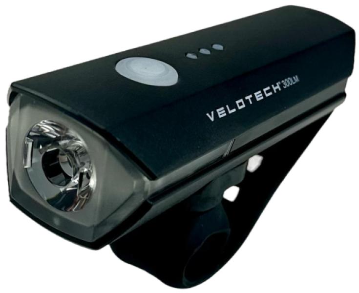 LÁMPA ELSŐ  VELOTECH 300 LUMEN USB