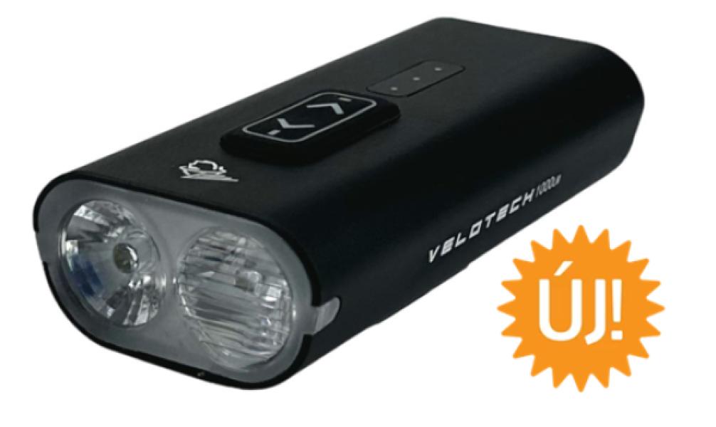 VELOTECH PRO 1000 LUMEN BELSŐ AKKUMULÁTOROS ELSŐ LÁMPA