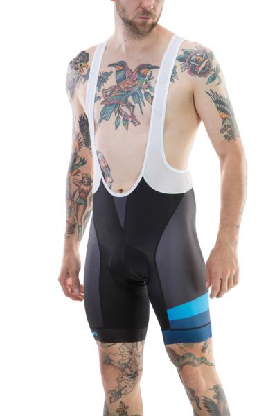 Nadrág MERIDA CX DESIGN rövid XL fekete/kék kantáros - 740566-422 — 5