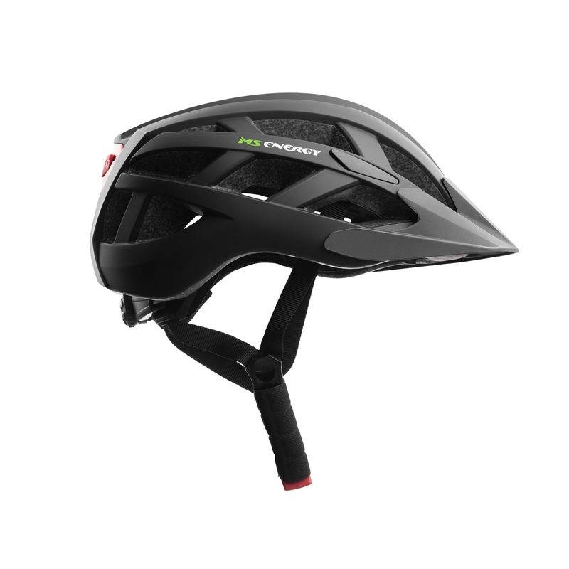 SISAK MS ENERGY M 55-58 CM FEKETE INTEGRÁLT LED LÁMPA 3 FUNKCIÓS+FÉKLÁMPA USB