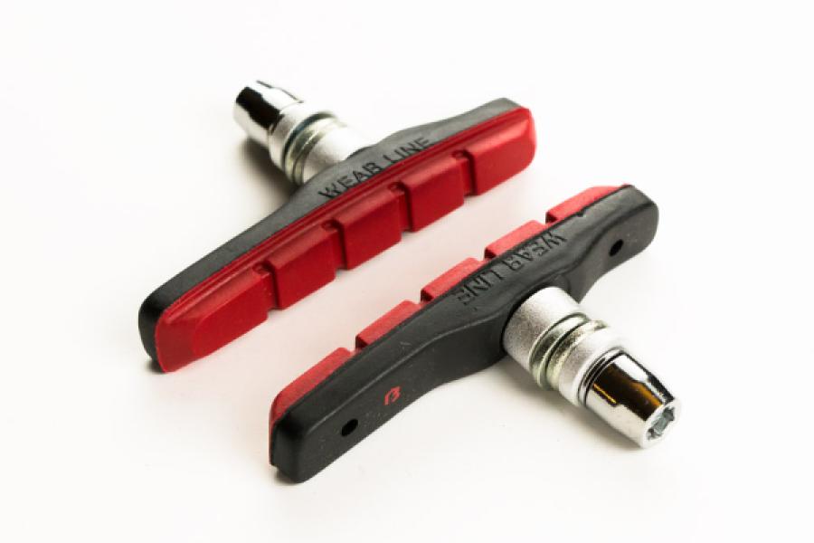 Fékpofa BIKEFUN MTB 72 mm menetes fekete/piros - MTB-945V-BKRED — 3