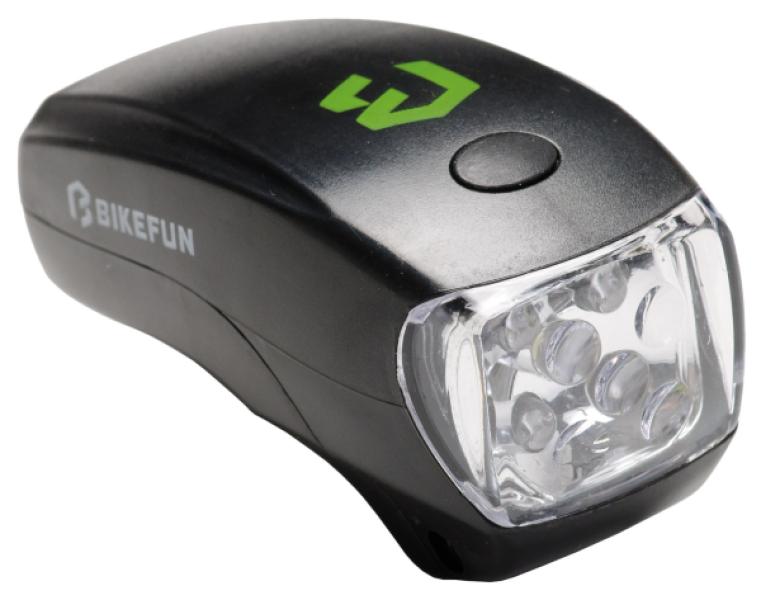 Lámpa BIKEFUN LUCID első 5 fehér LED, 2 funkció, fekete - JY-286B — 3