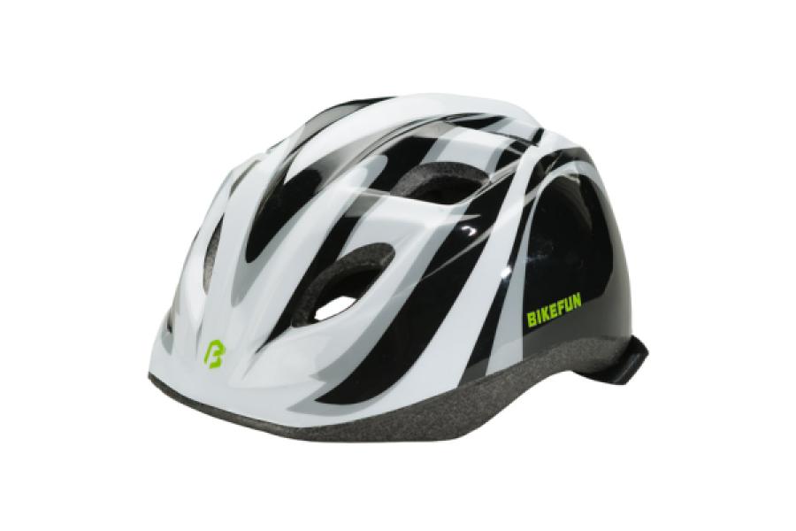 Fejvédő BIKEFUN JUNIOR fekete/fehér - HB8-BKW — 3