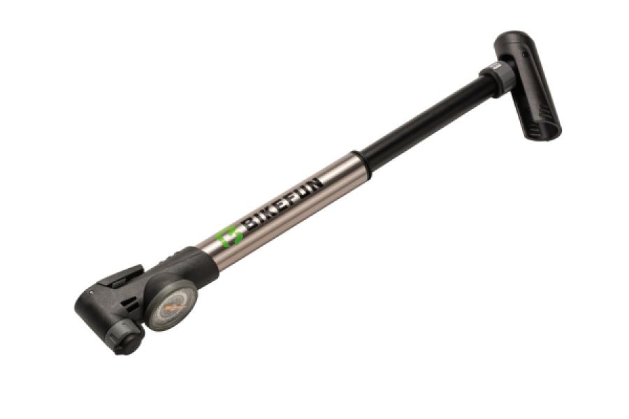 Pumpa BIKEFUN CHINOOK GAUGE HV/HT mini alu, nyomásmérővel, ezüst — 9