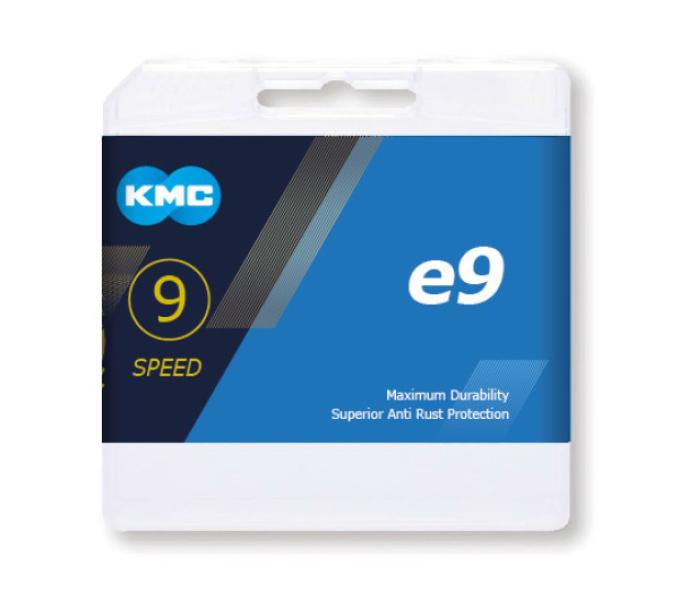 Lánc KMC E9 9 speed e-bike 1/2 x 11/128 136L silver — 5