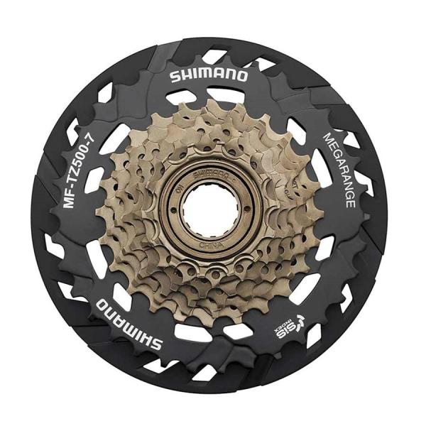 LÁNCKERÉKSOR MENETES SHIMANO MF-TZ500/7 KÜLLŐVÉDŐ TÁRCSÁVAL 14-34