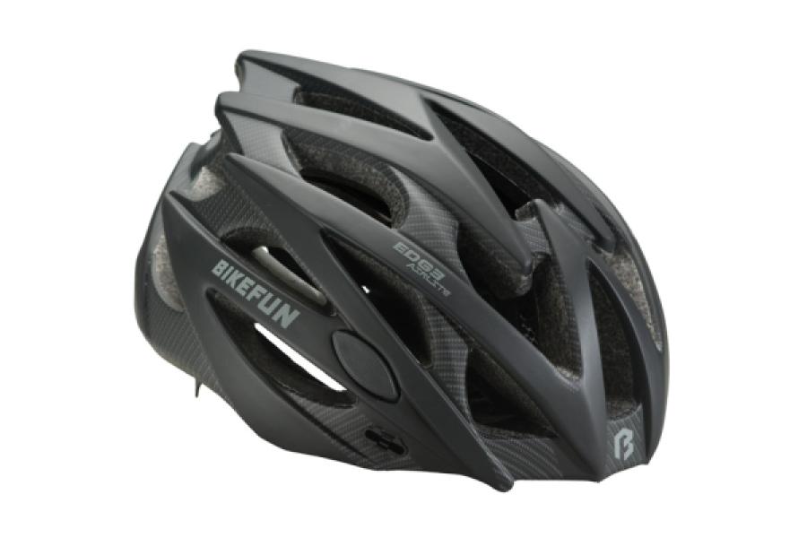 Fejvédő BIKEFUN EDGE fekete/karbon - L/58-61 cm — 4