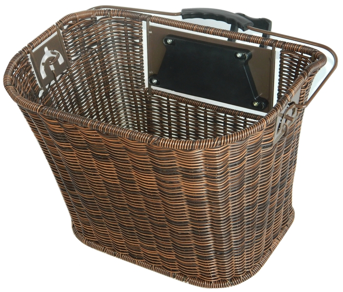Kosár első rattan hatású barna QR