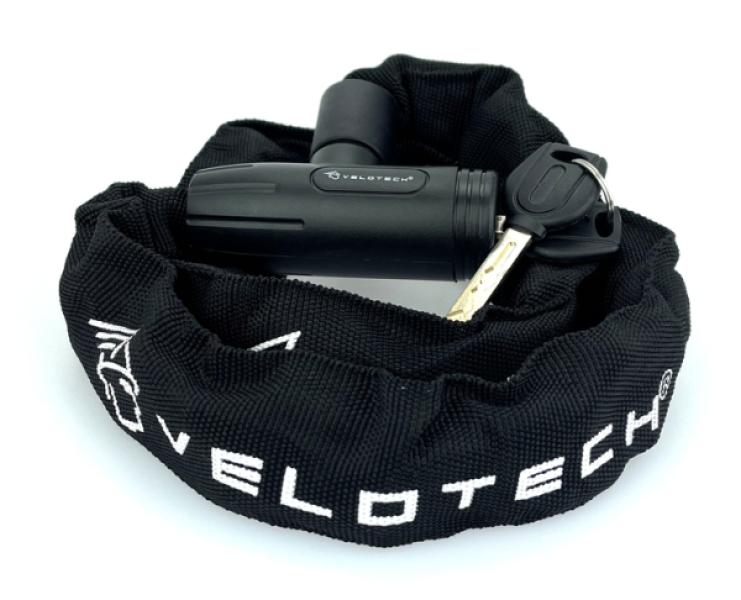 LAKAT VELOTECH láncos ,kulcsos, 6x900 mm KERÉKPÁR ZÁR