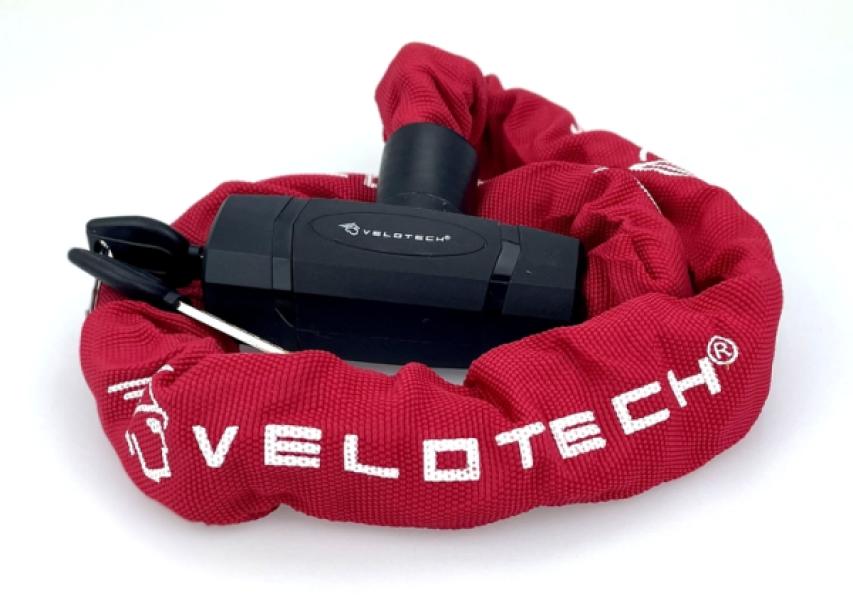 Lakat Velotech láncos 8x900 mm,kulcsos,vászon bevonattal