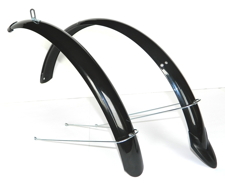 Sárvédő SZETT VELOTECH 28"/48mm fekete U trekking alu-plasztik