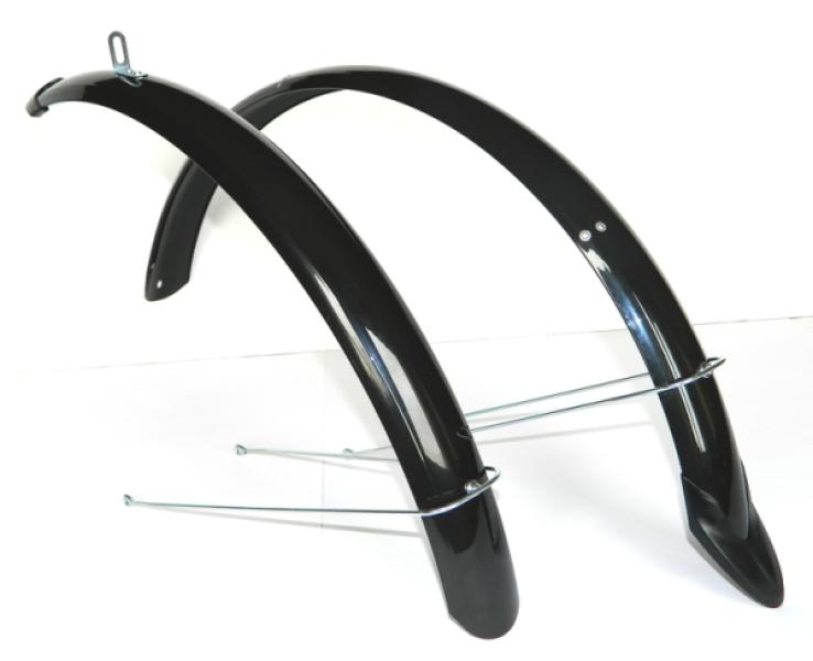 Sárvédő SZETT VELOTECH 28"/48mm fekete U trekking alu-plasztik