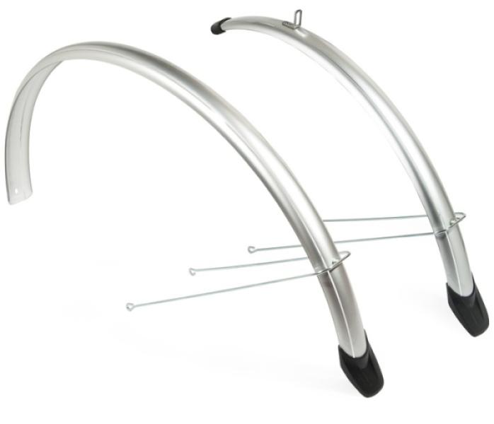 Sárvédő SZETT  VELOTECH 26"/58 mm ezüst U alu-plastik