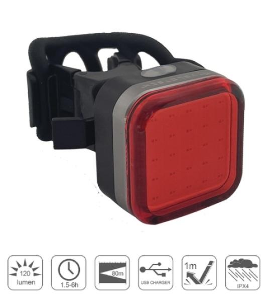 Lámpa hátsó Velotech PRO Quad 120 lumen