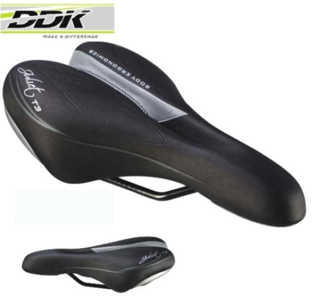 Nyereg DDK D3166 T3 Eden fekete SPORT/TÚRA 276x155mm ERGONOMIKUS