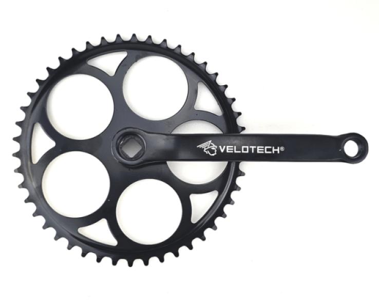 HAJTÓMŰ VELOTECH 46T acél fekete 170mm