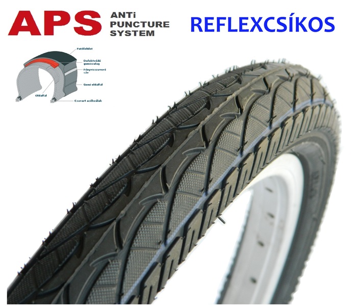 KÜLSŐ GUMI DEESTONE 20x1,75 D833 APS+REFLEX CSÍKOS DEFEKTTŰRŐ