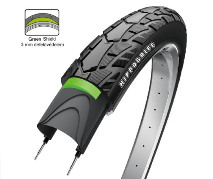KÜLSŐ GUMI OBOR Hippogriff 700x40C Green+ GUARD REFLEXCSÍK,DEFEKTVÉDELEM
