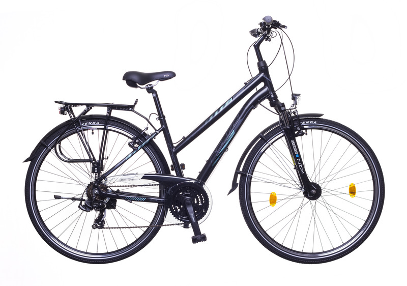 KERÉKPÁR NEUZER FIRENZE 100 NŐI FEKETE/SZÜRKE-TÜRKIZ  MATT 19" TREKING