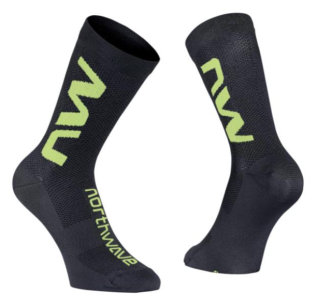 Zokni NORTHWAVE EXTREME AIR FEKETE/FLUO SÁRGA