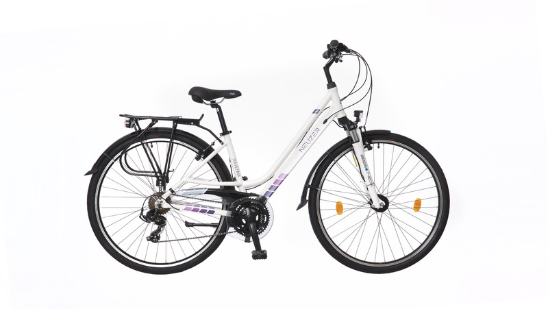 KERÉKPÁR NEUZER RAVENNA 100 NŐI TREKING FEHÉR/LILA MATT 19"