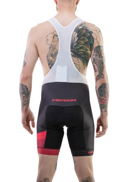 Nadrág MERIDA CX DESIGN rövid kantáros M FEKETE/PIROS 422 — 2